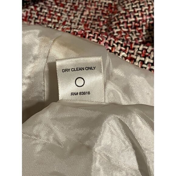 Y2K Austin Reed Silk Blend Tweed Jacket M Blazer Single Breasted Two Button - Picture 6 of 6